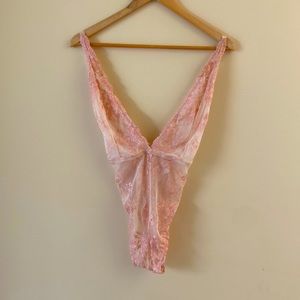 Pink Lace Bodysuit